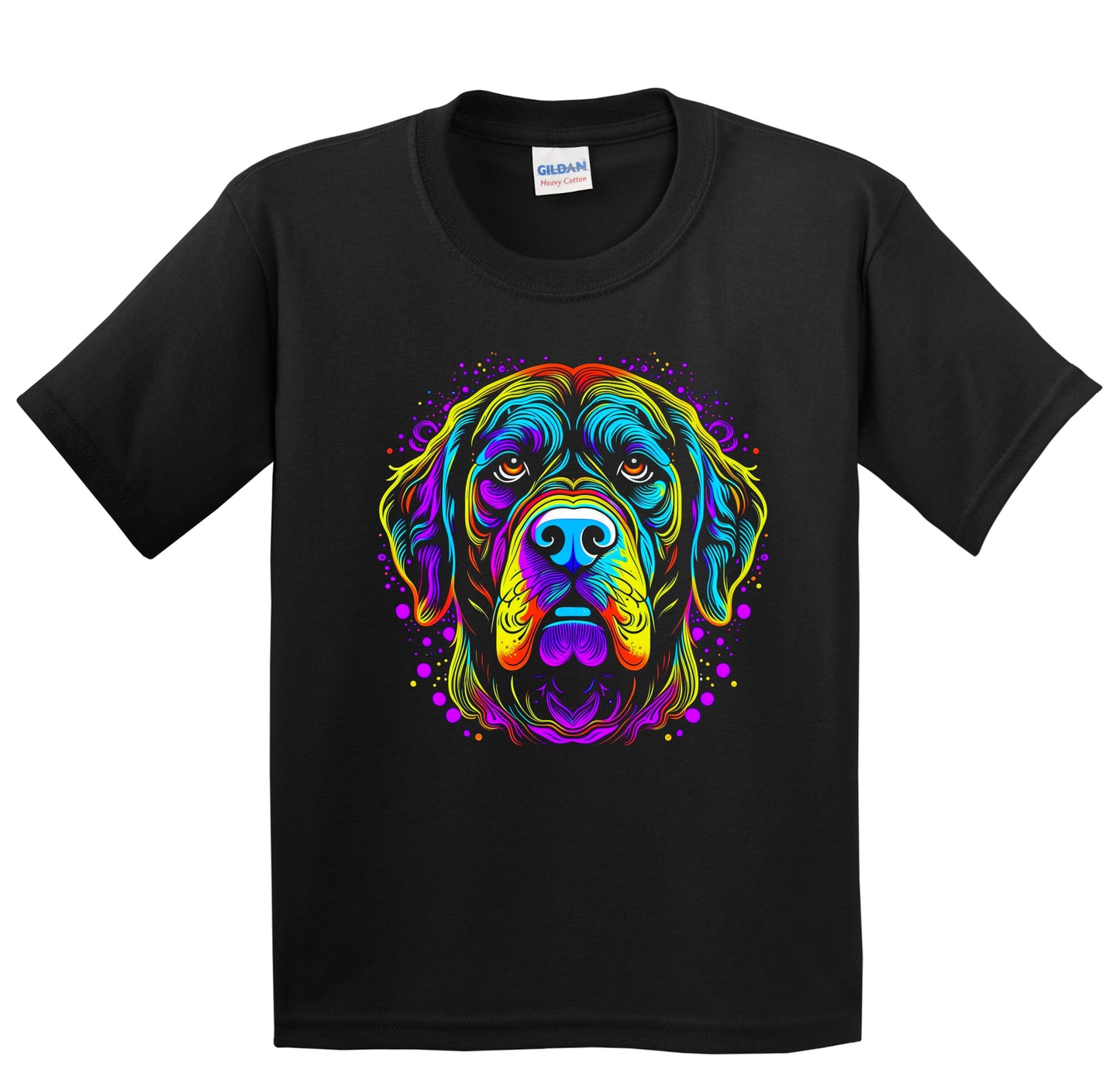 Colorful Bright Greater Swiss Mountain Dog Vibrant Dog Art Youth T-Shirt