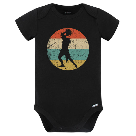 Halloween Spooky Scary Headless Zombie Silhouette Retro Baby Bodysuit (Black)