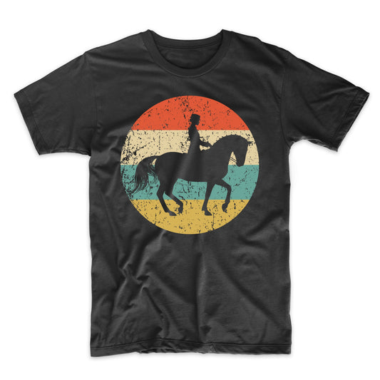 Equestrian Horse Icon Retro Dressage T-Shirt