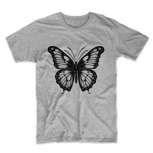 Butterfly with Open Wings Minimalist Nature T-Shirt