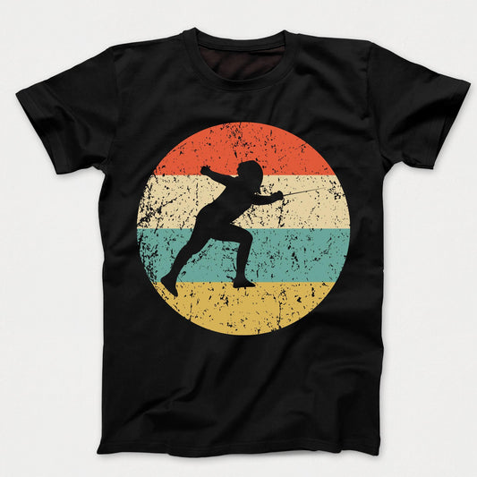 Fencing Shirt - Vintage Retro Fencer Kids T-Shirt