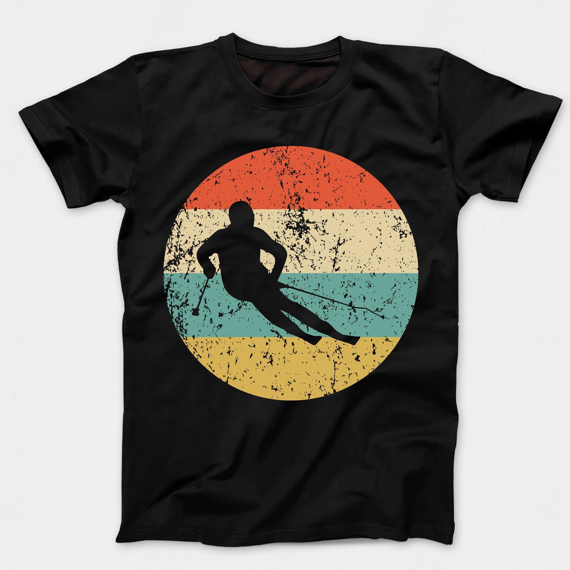 Skiing Shirt - Vintage Retro Skier Kids T-Shirt