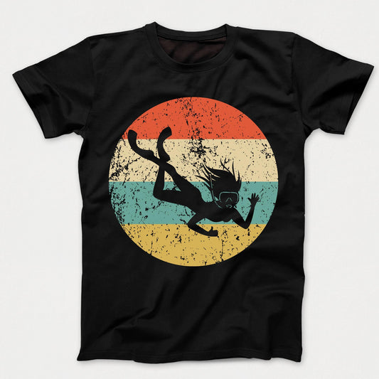 Snorkeling Shirt - Vintage Retro Snorkeler Kids T-Shirt