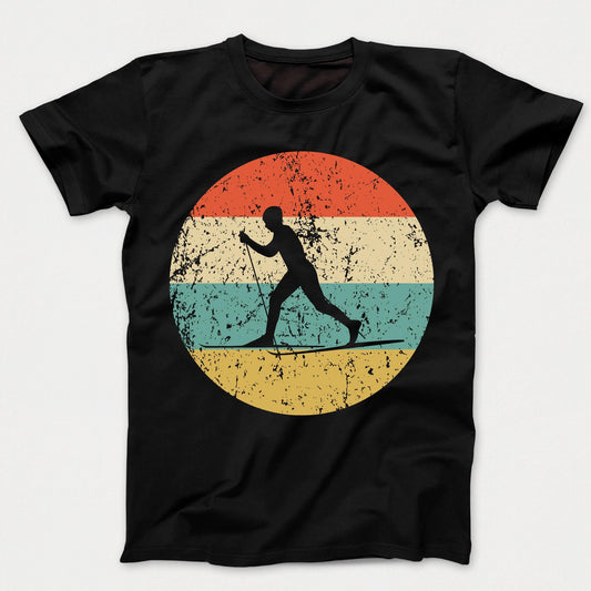 Cross Country Skiing Shirt - Vintage Retro Skier Kids T-Shirt