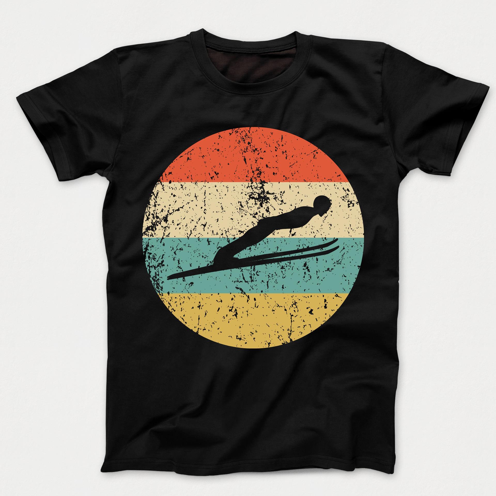 Ski Jumping Shirt - Vintage Retro Ski Jumper Kids T-Shirt