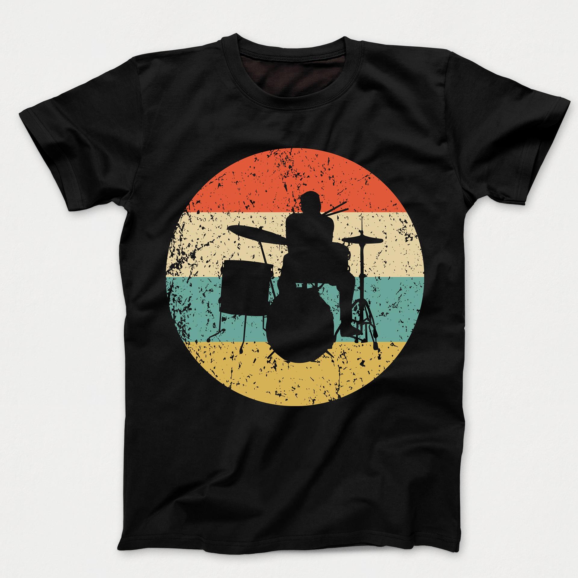 Drums Shirt - Vintage Retro Music Kids T-Shirt