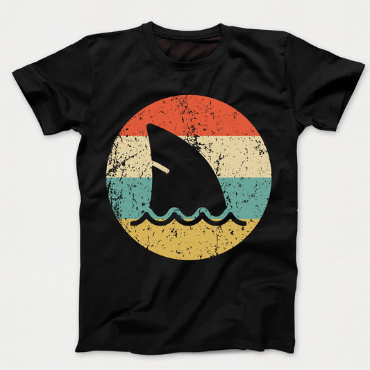 Shark Fin Retro Style Shark Kids T-Shirt