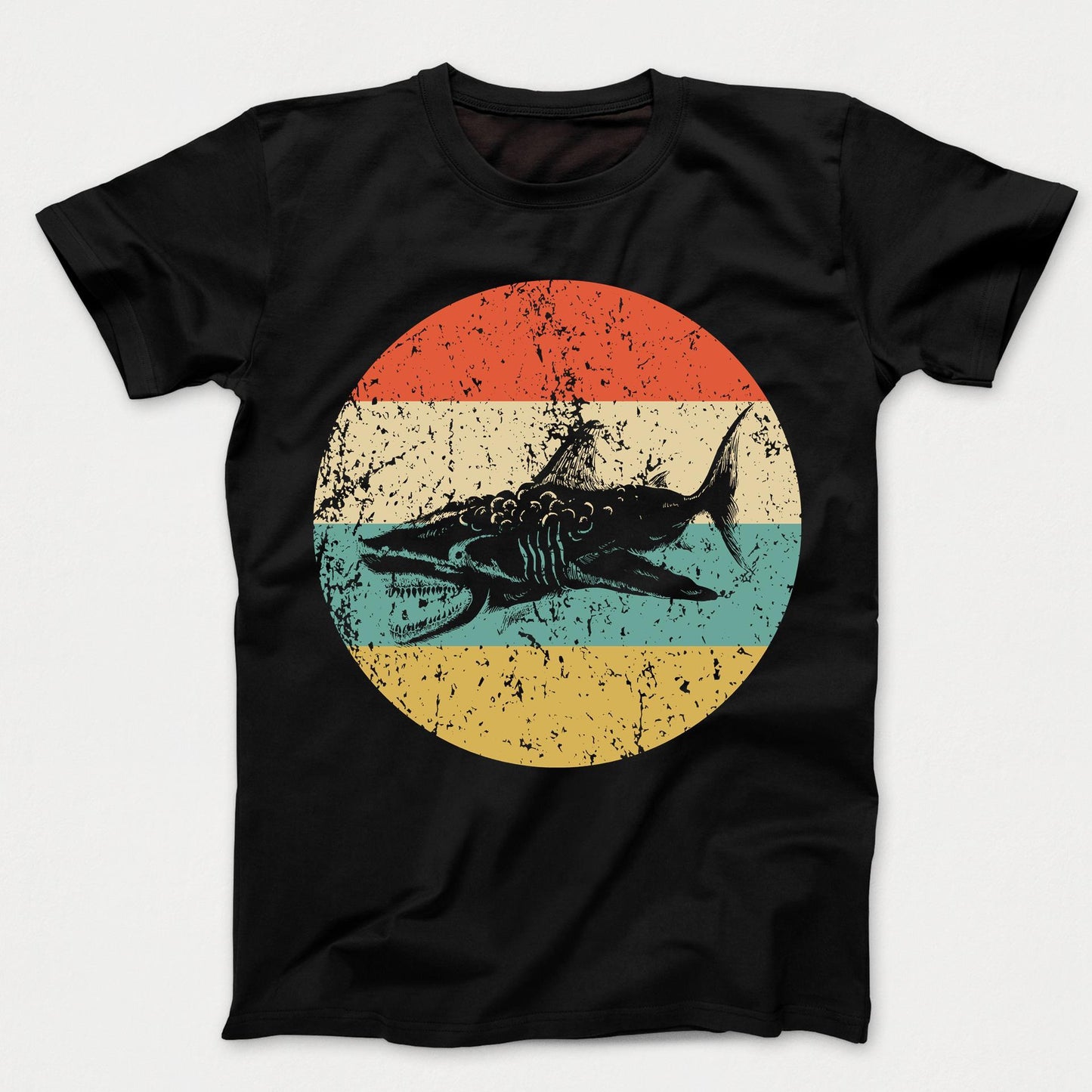 Great White Shark Retro Style Megalodon Kids T-Shirt