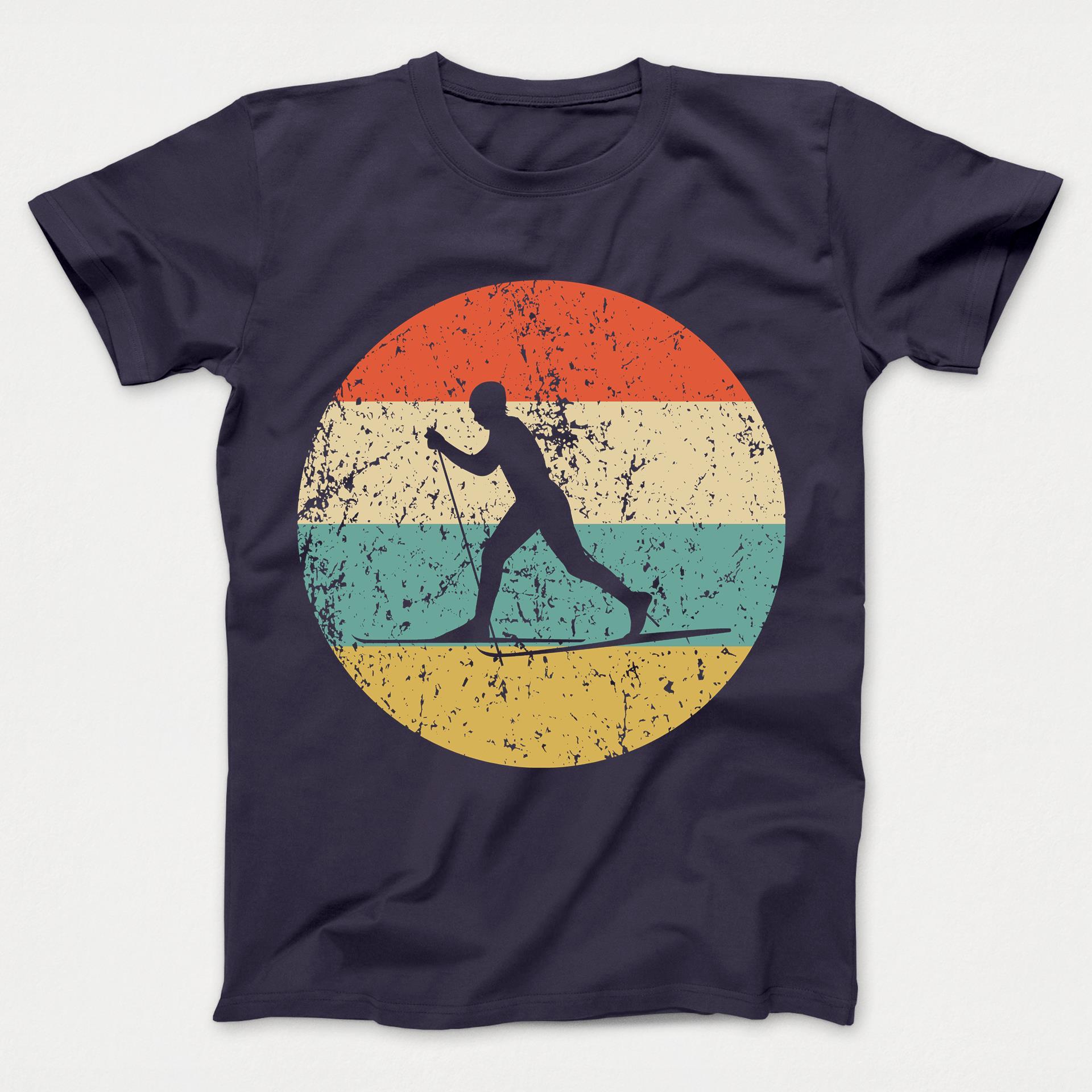 Cross Country Skiing Shirt - Vintage Retro Skier Kids T-Shirt
