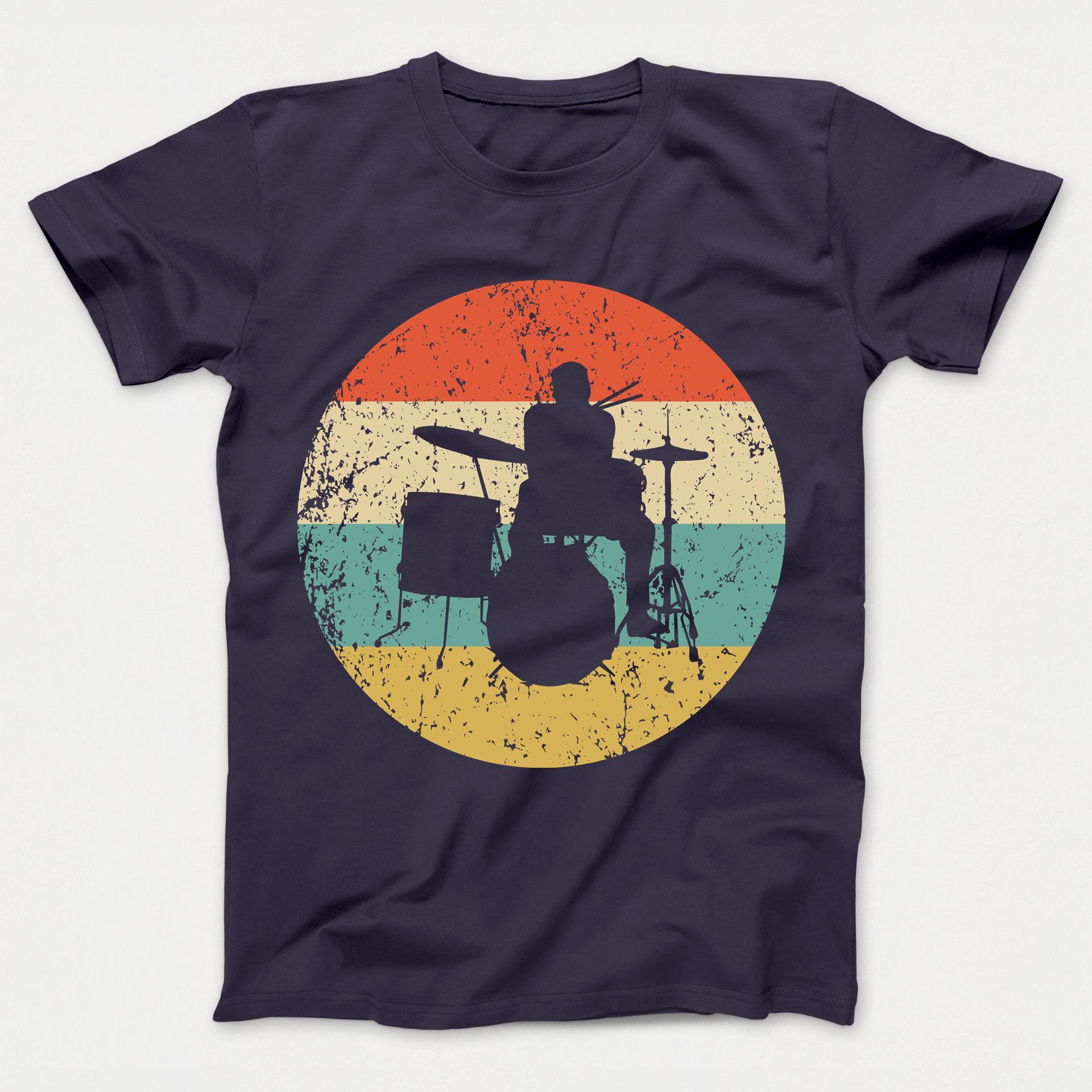 Drums Shirt - Vintage Retro Music Kids T-Shirt