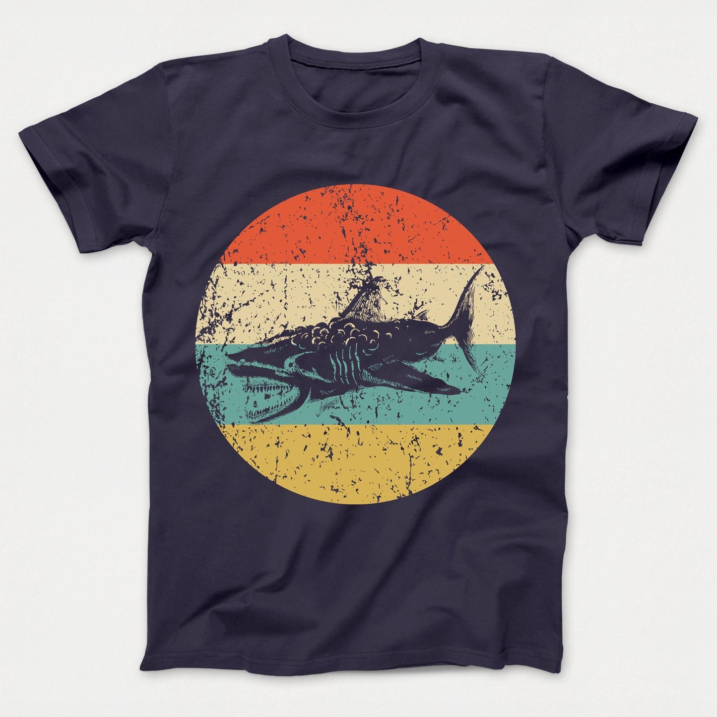 Great White Shark Retro Style Megalodon Kids T-Shirt