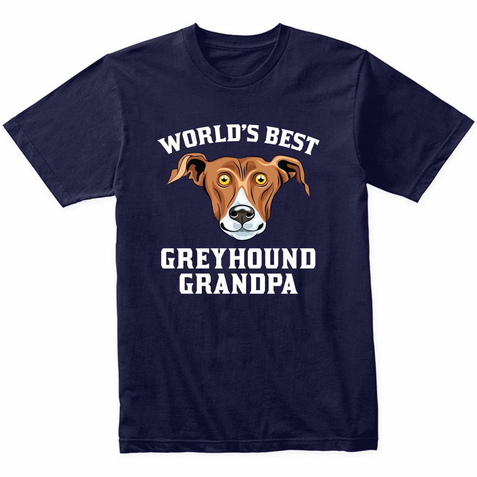 World's Best Greyhound Grandpa Dog Graphic T-Shirt
