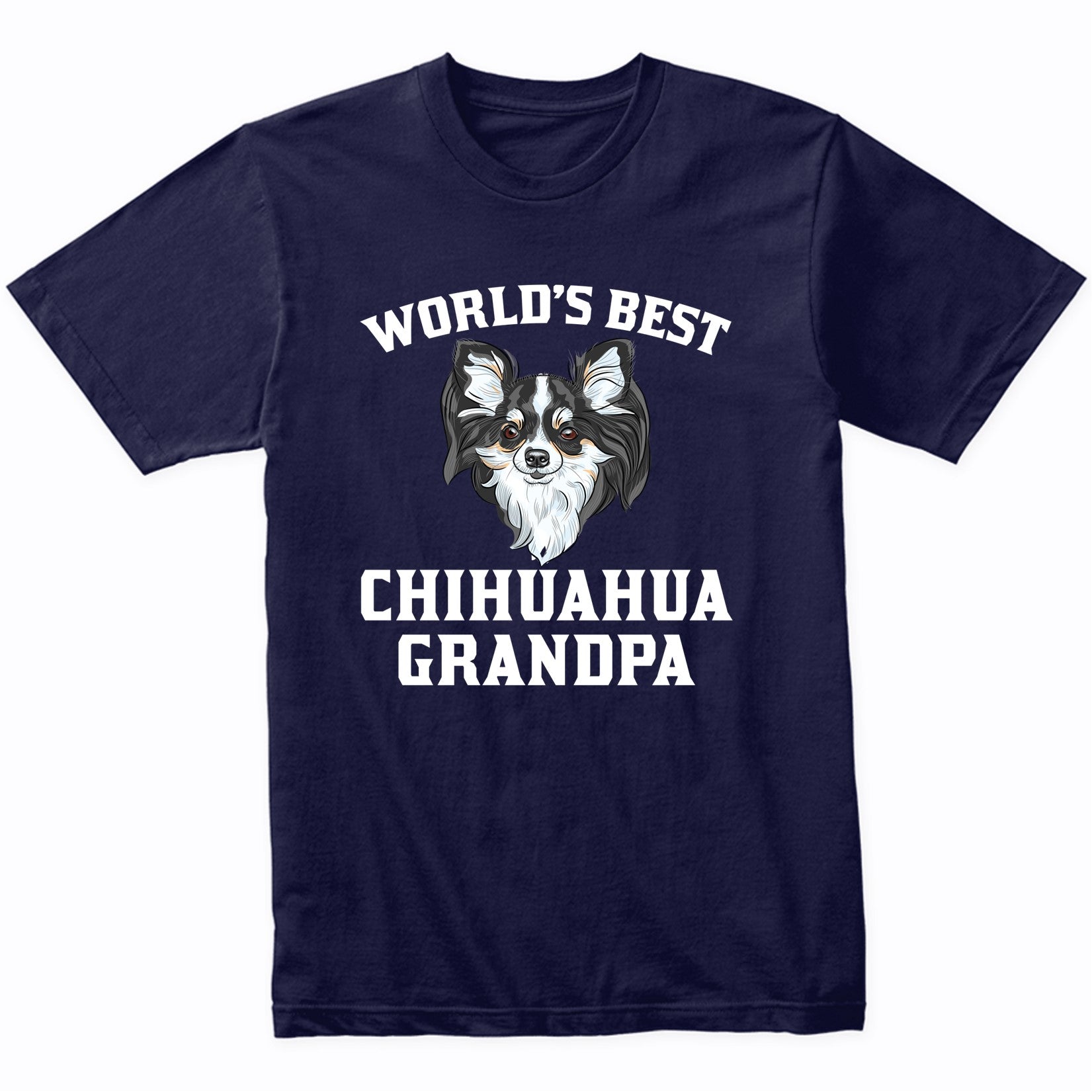 World's Best Chihuahua Grandpa Dog Graphic T-Shirt