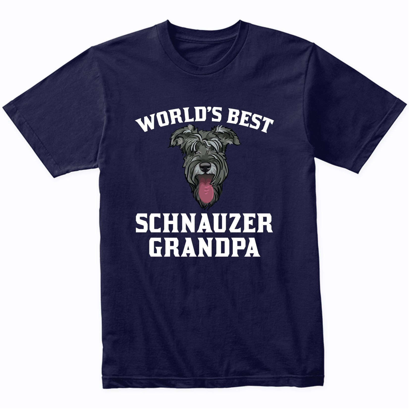 World's Best Schnauzer Grandpa Dog Graphic T-Shirt