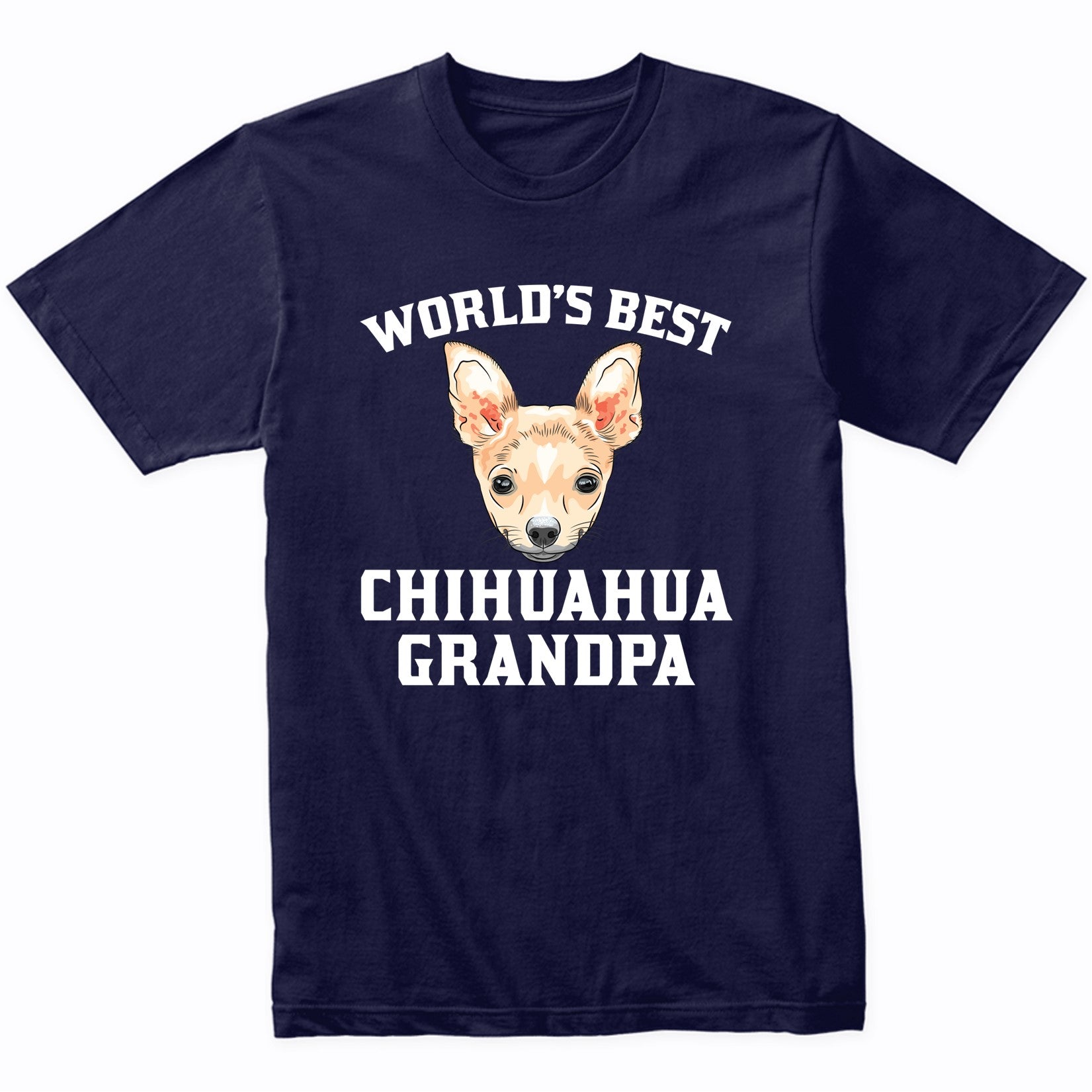 World's Best Chihuahua Grandpa Dog Graphic T-Shirt