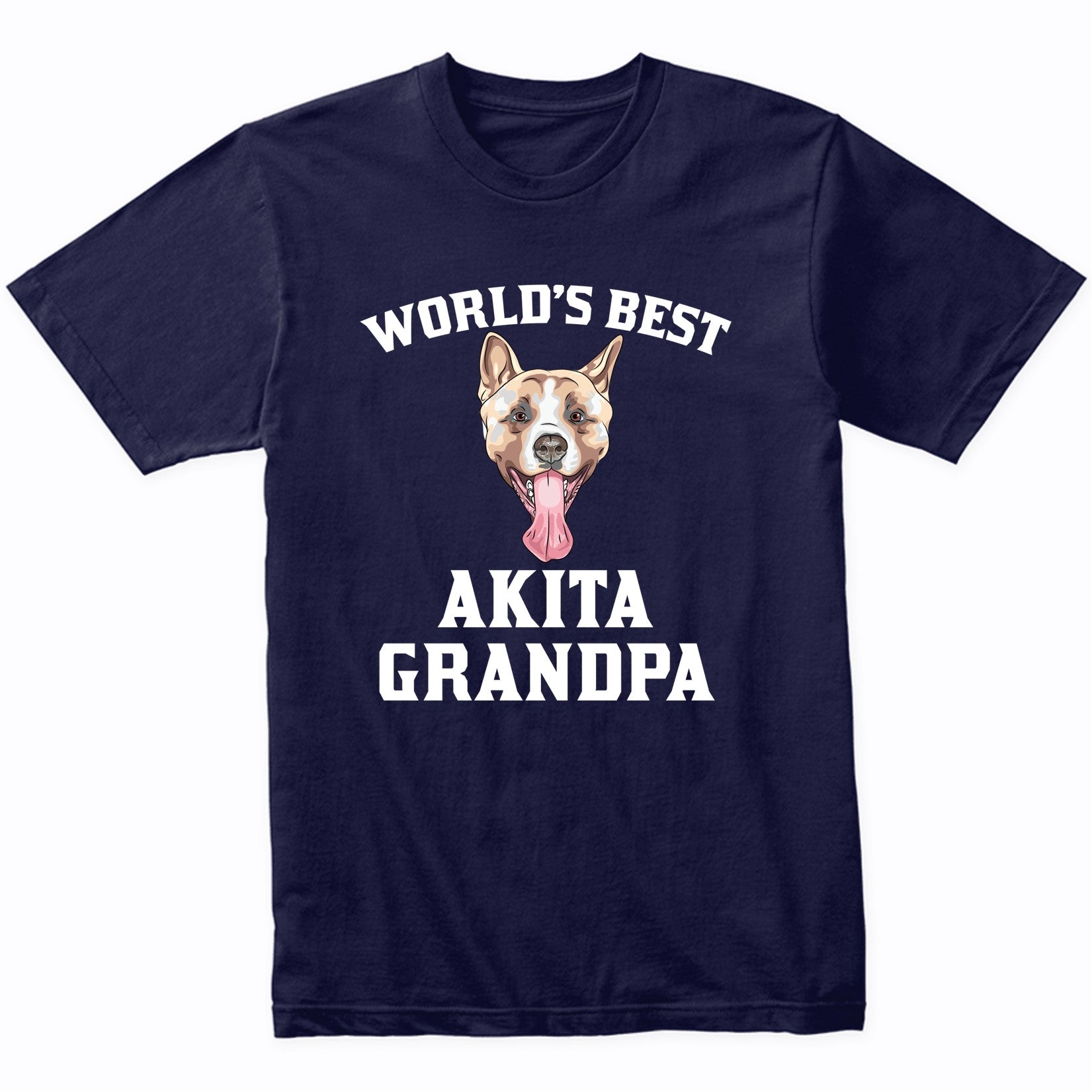 World's Best Akita Grandpa Dog Graphic T-Shirt