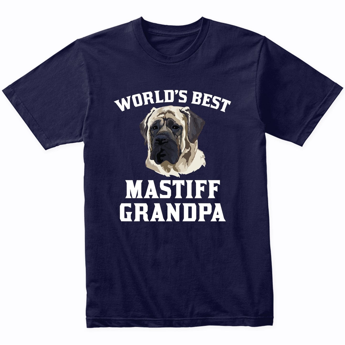 World's Best Mastiff Grandpa Dog Graphic T-Shirt