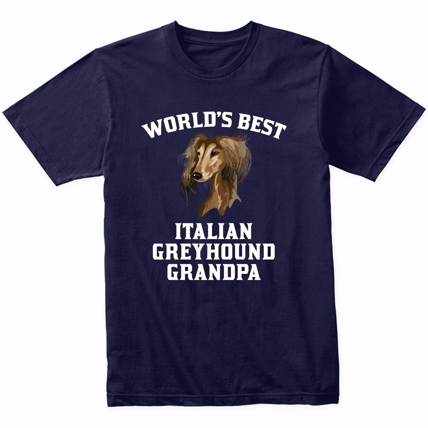 World's Best Italian Greyhound Grandpa Dog Graphic T-Shirt