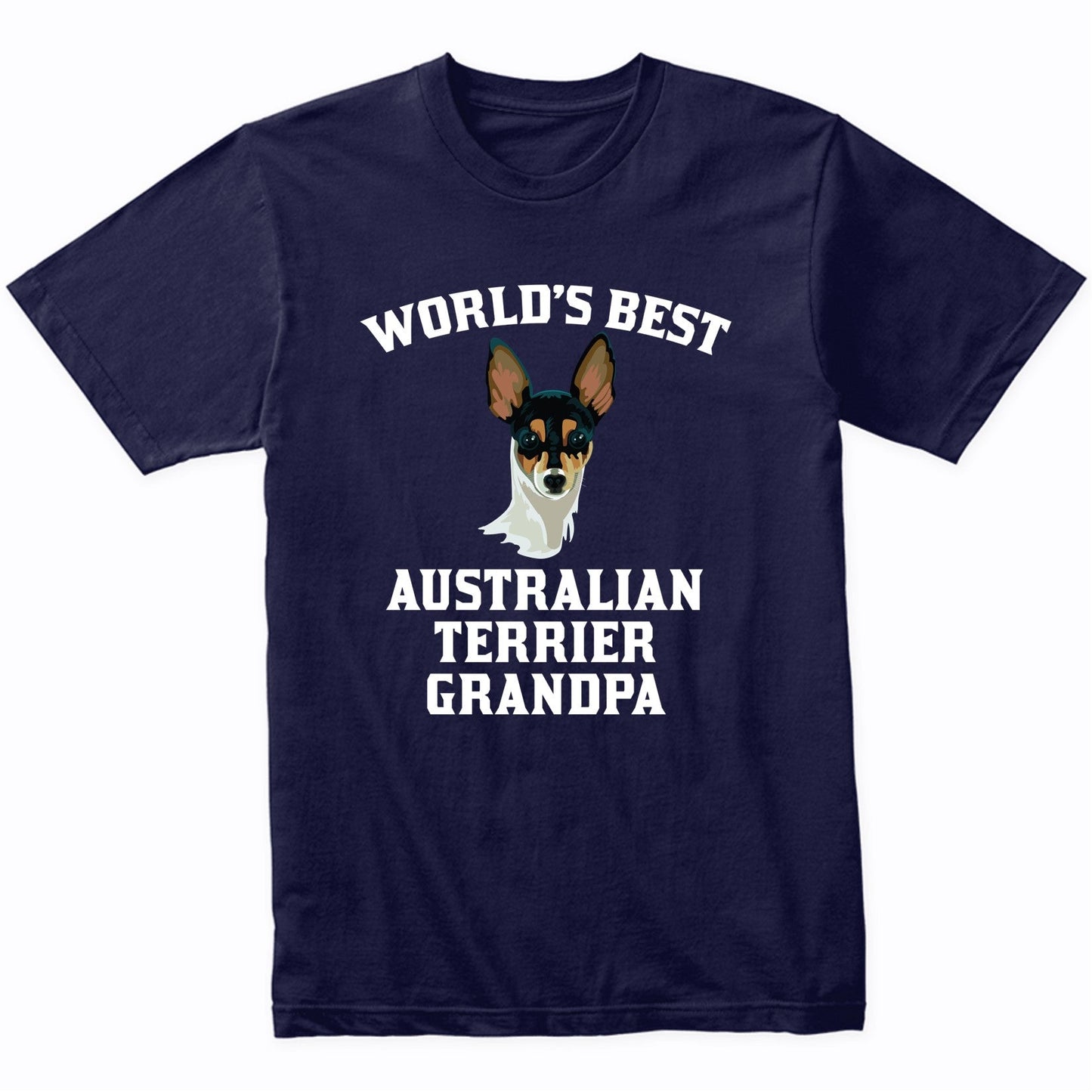 World's Best Australian Terrier Grandpa Dog Graphic T-Shirt