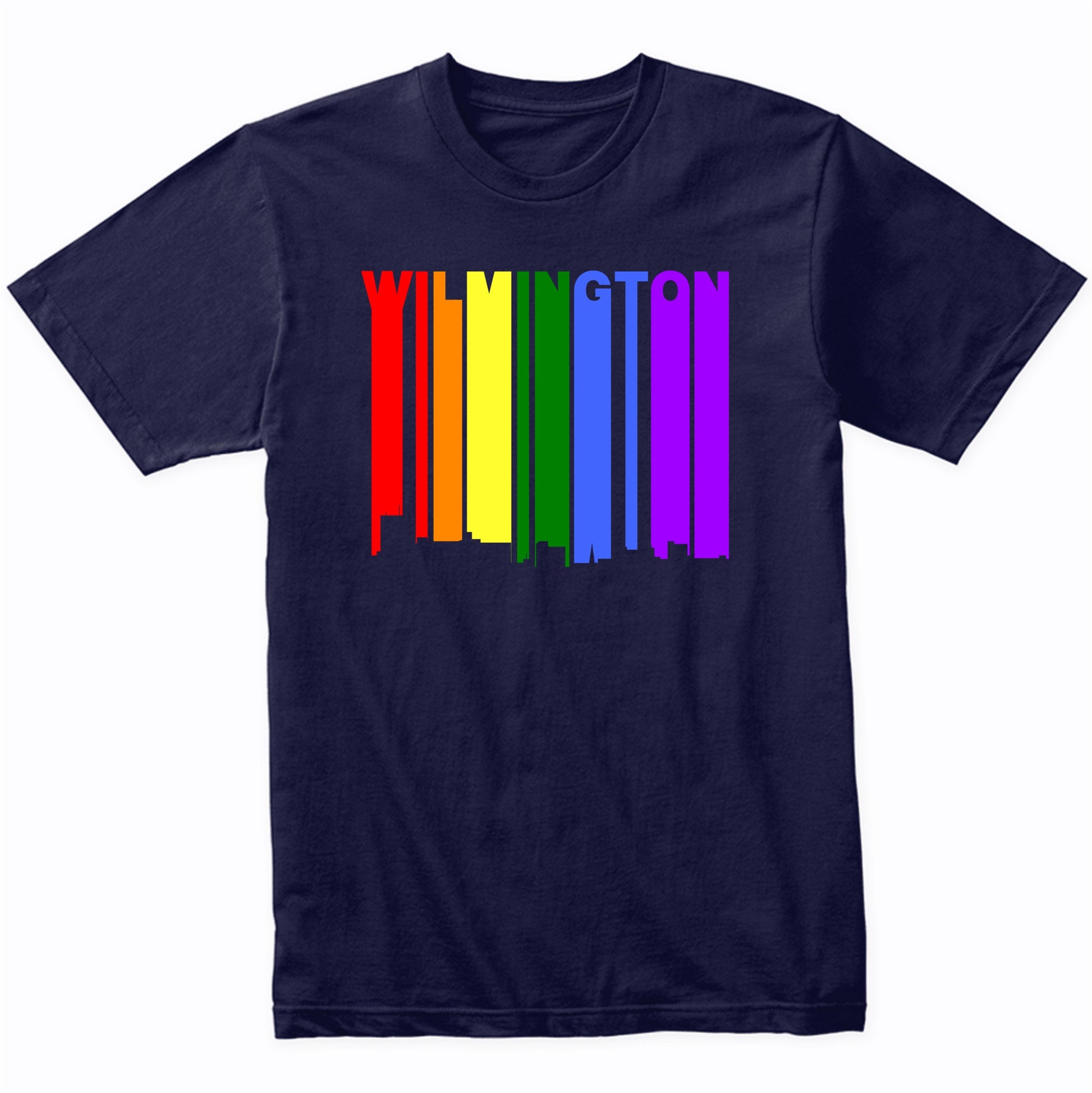 Wilmington North Carolina LGBTQ Gay Pride Skyline T-Shirt