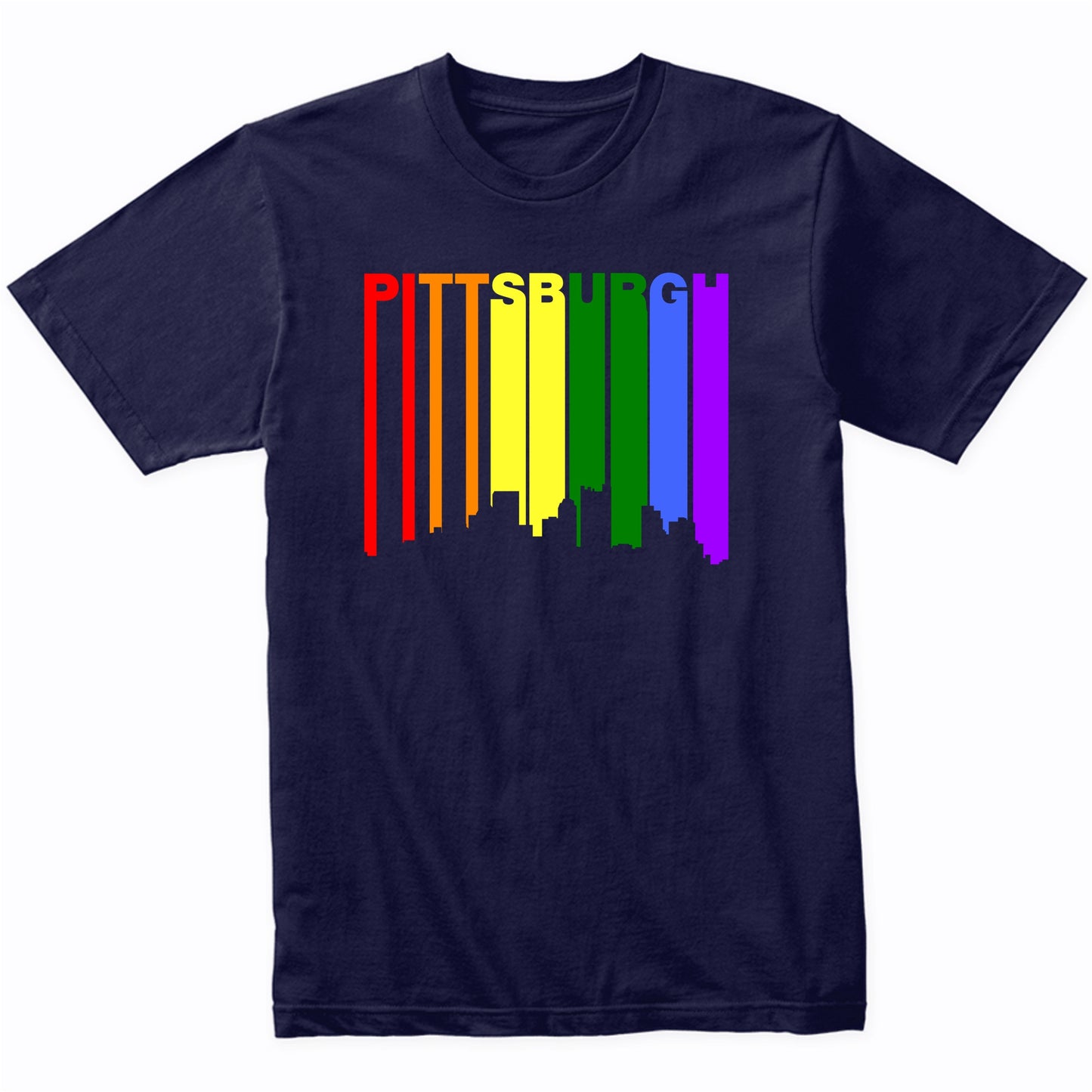 Pittsburgh Pennsylvania LGBTQ Gay Pride Skyline T-Shirt