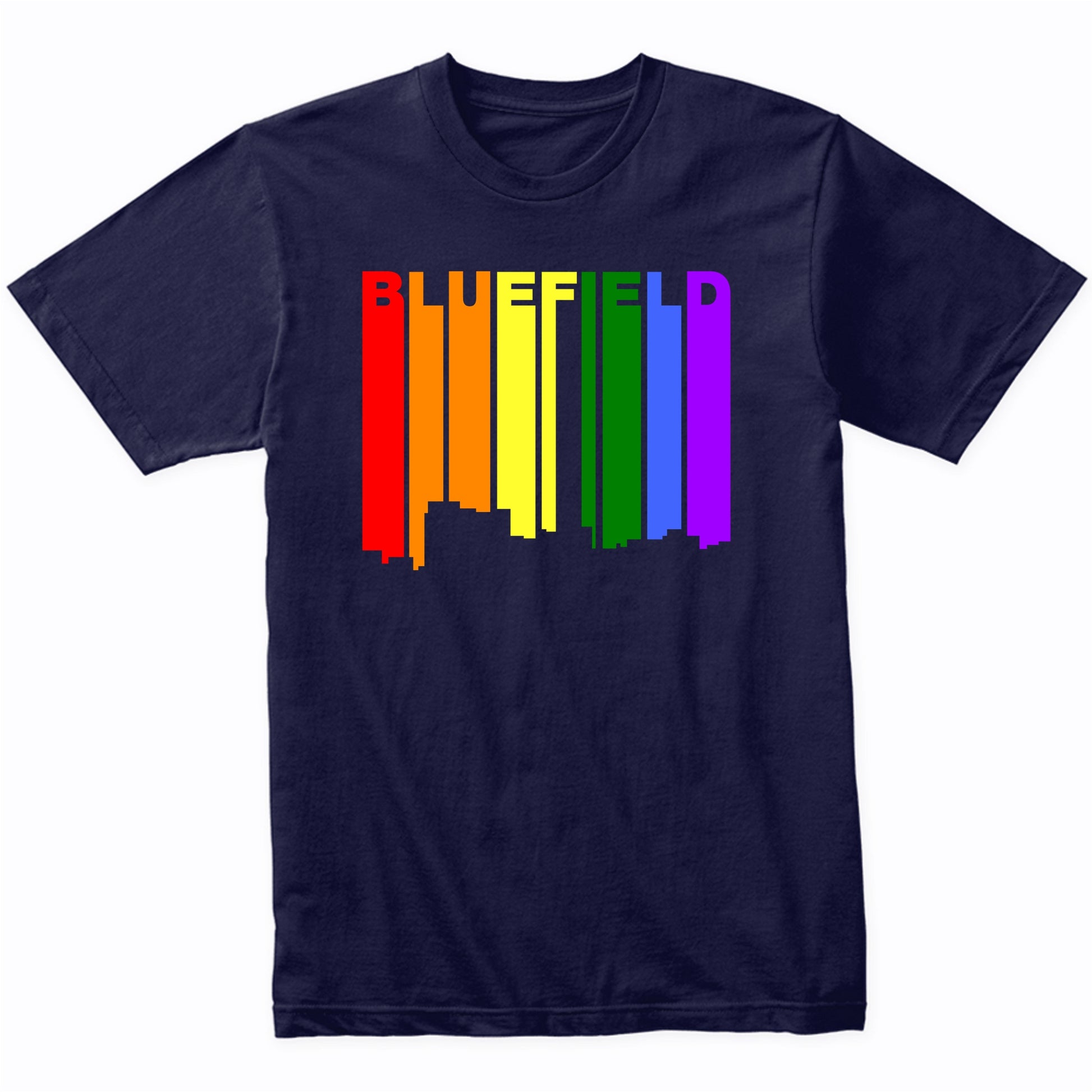 Bluefield West Virginia LGBTQ Gay Pride Skyline T-Shirt