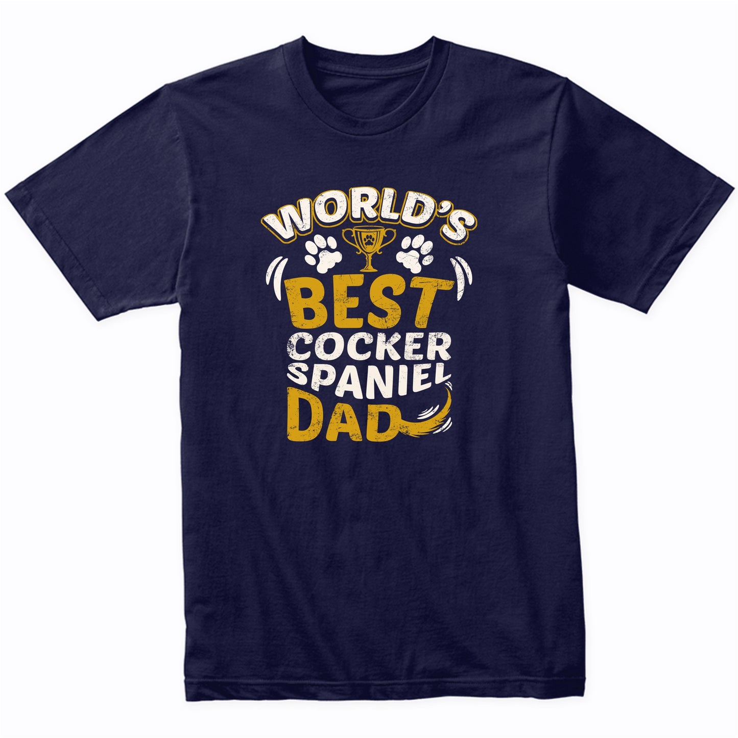 World's Best Cocker Spaniel Dad Graphic T-Shirt