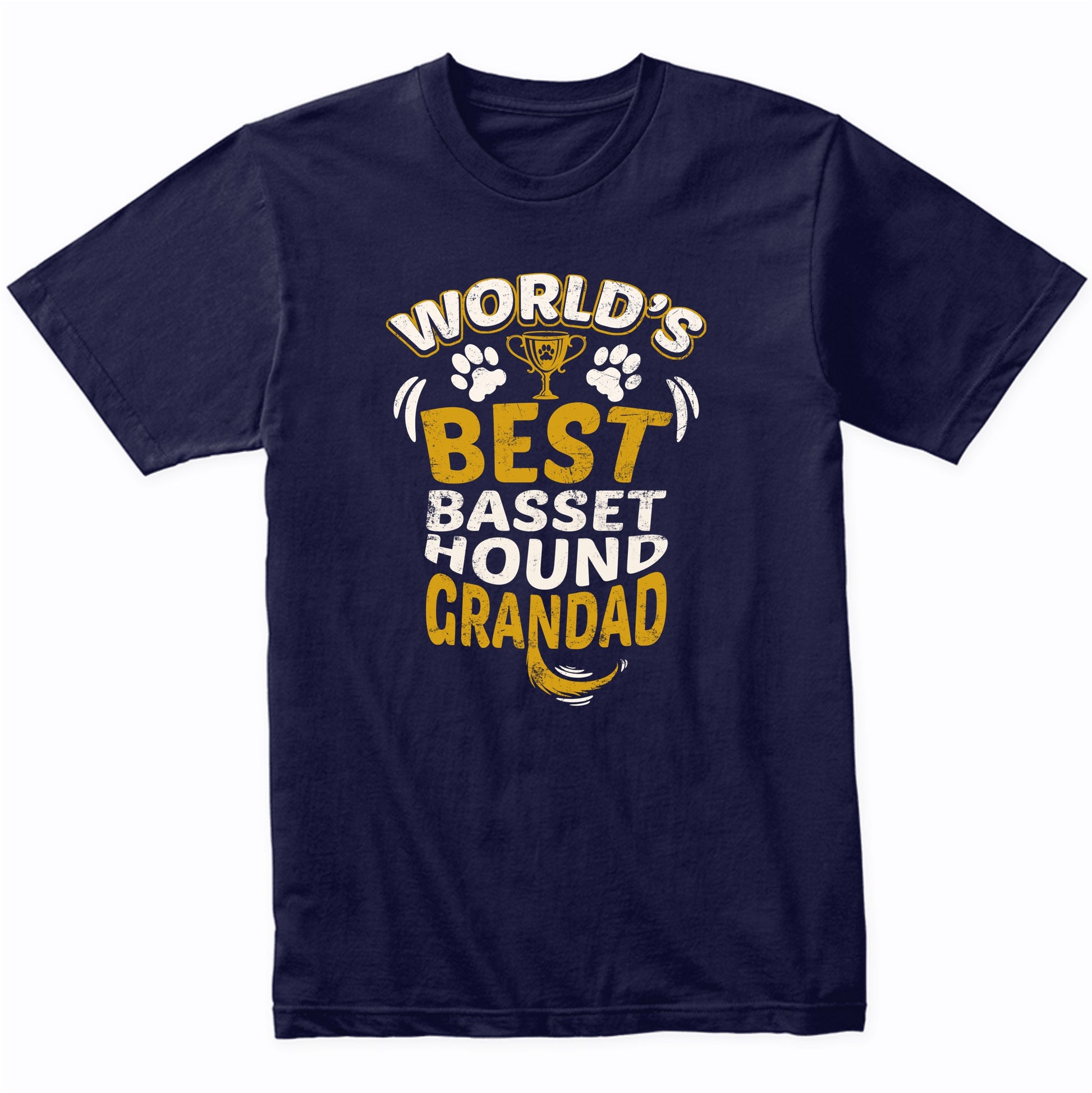 World's Best Basset Hound Grandad Graphic T-Shirt