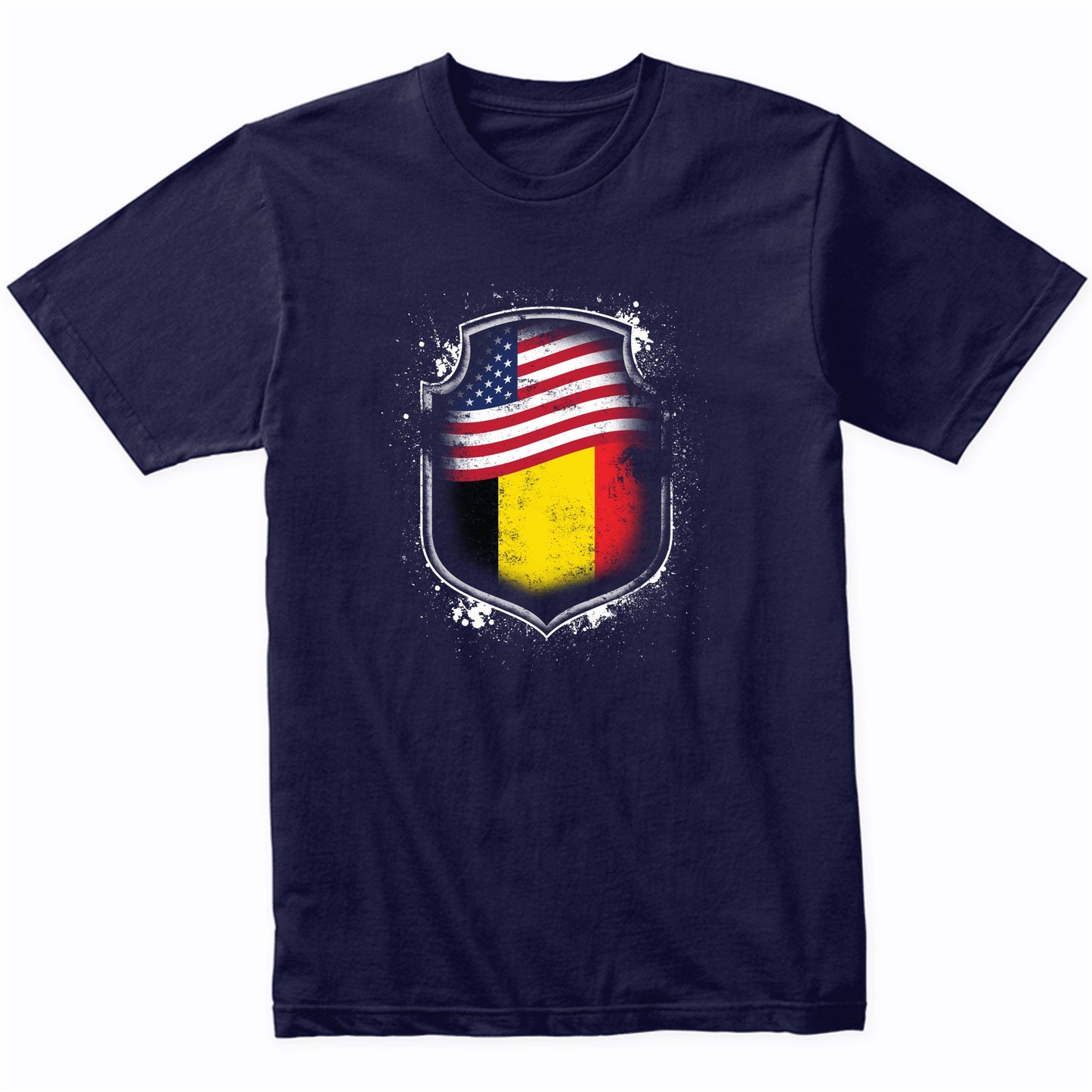 Belgian American Shirt Flags Of Belgium and America T-Shirt