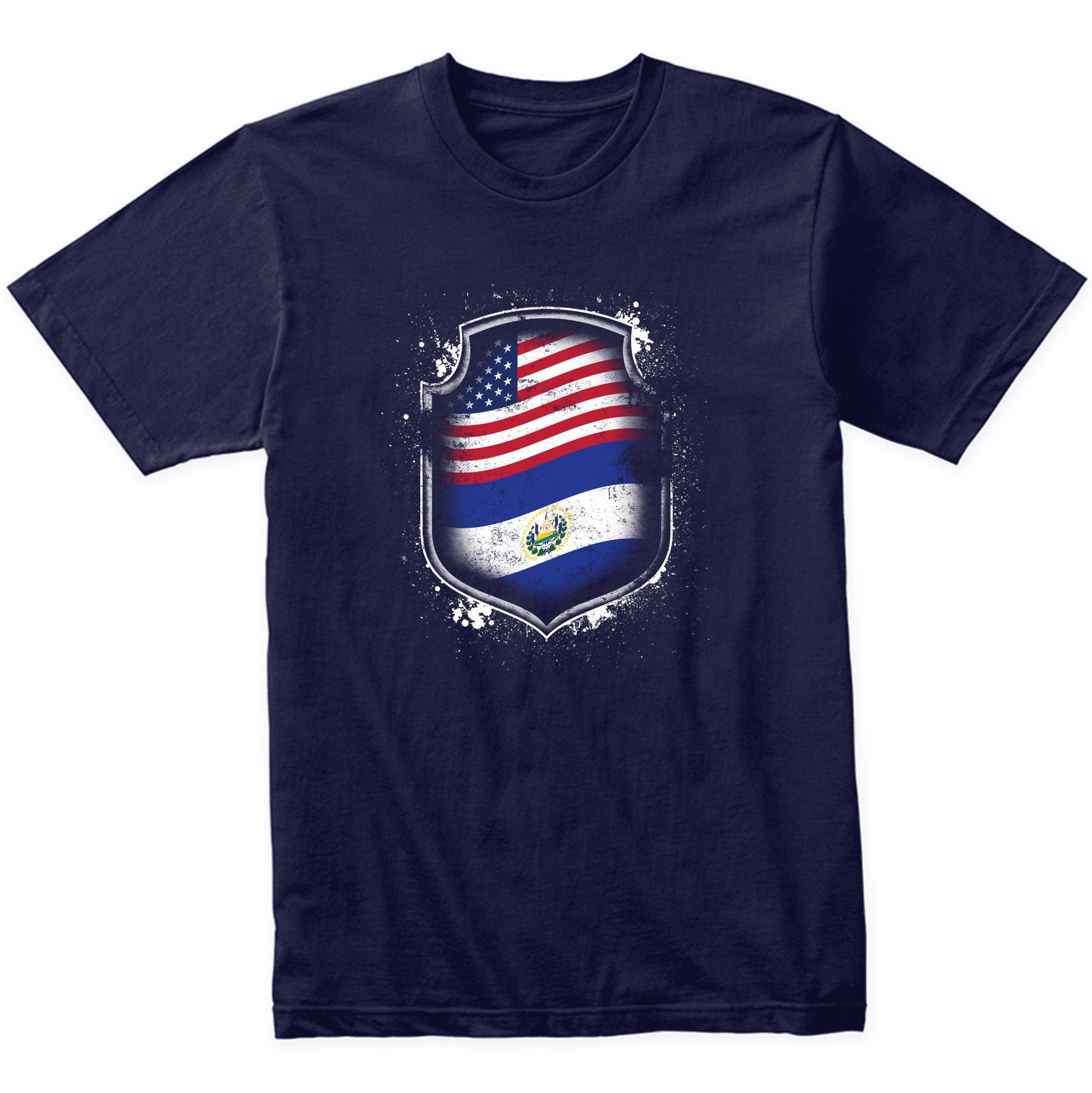 Salvadorian American Shirt Flags Of El Salvador and America T-Shirt