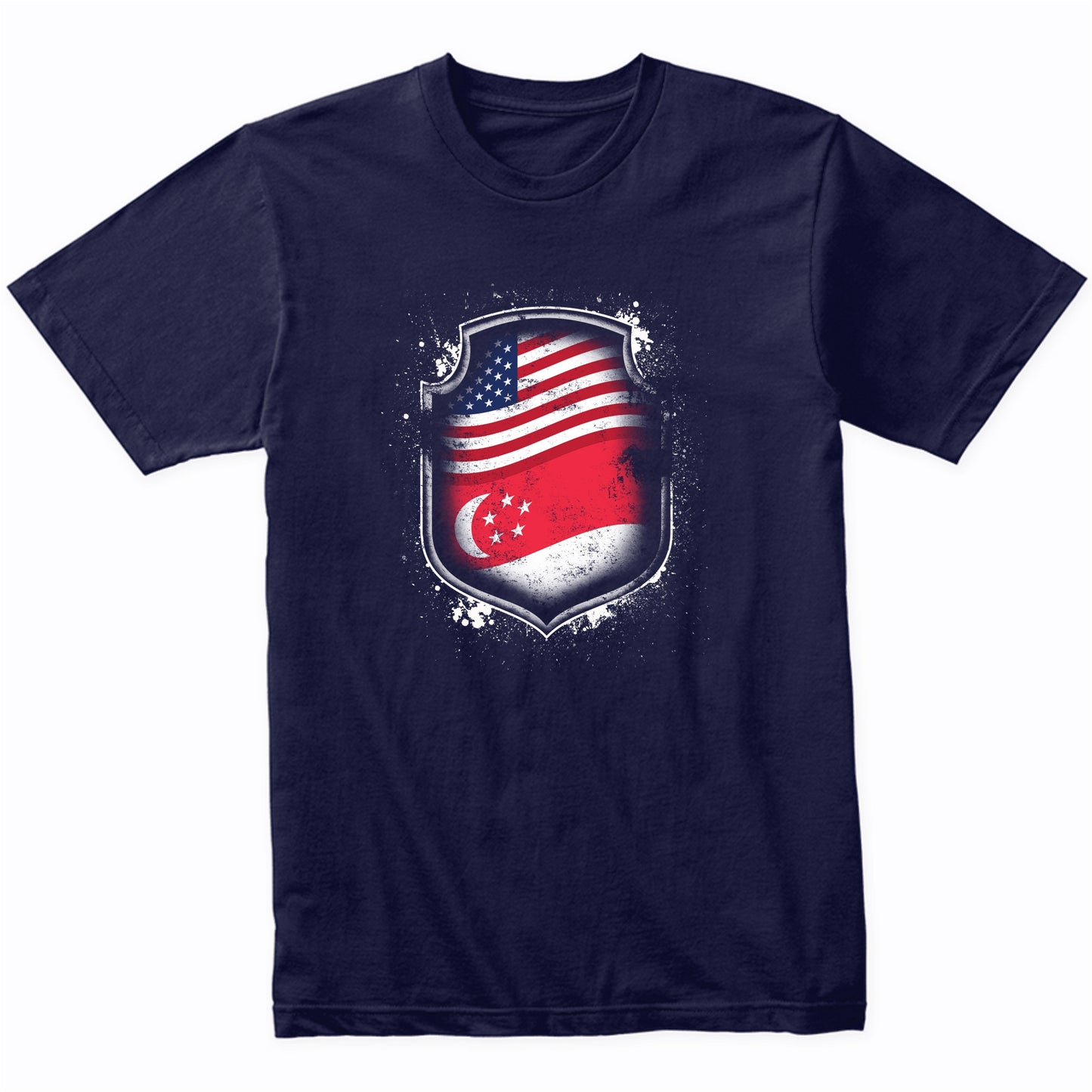 Singaporean American Shirt Flags Of Singapore and America T-Shirt