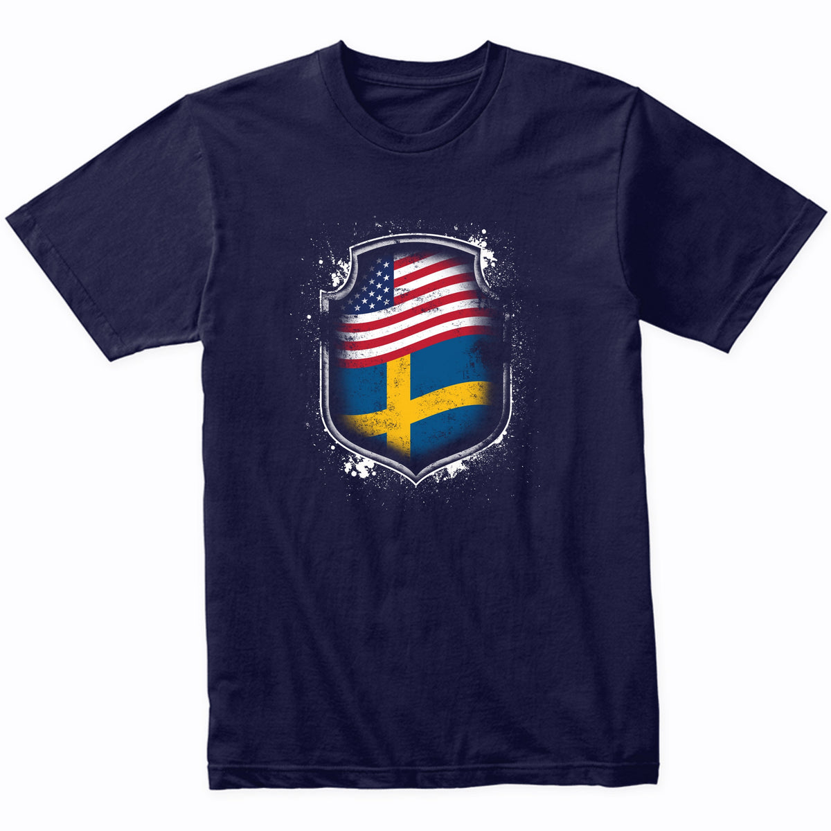 Swedish American Shirt Flags Of Sweden and America T-Shirt