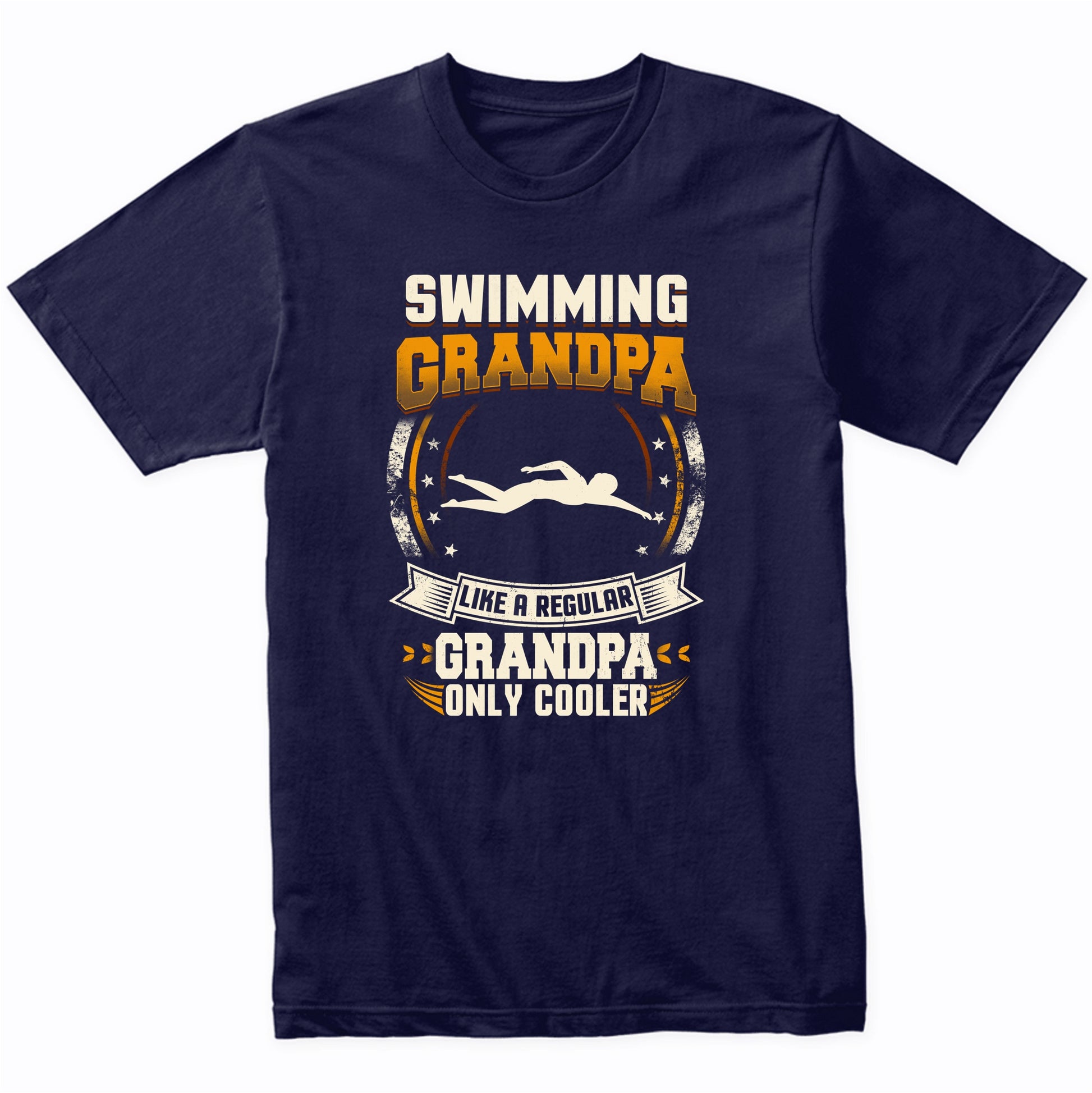 Swimming Grandpa Like A Regular Grandpa Only Cooler Funny T-Shirt
