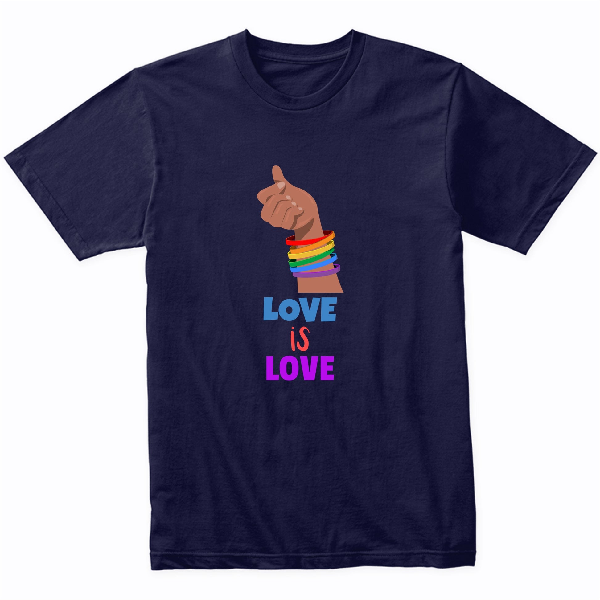 Love Is Love Gay Pride LGBTQ Rainbow Bracelets T-Shirt