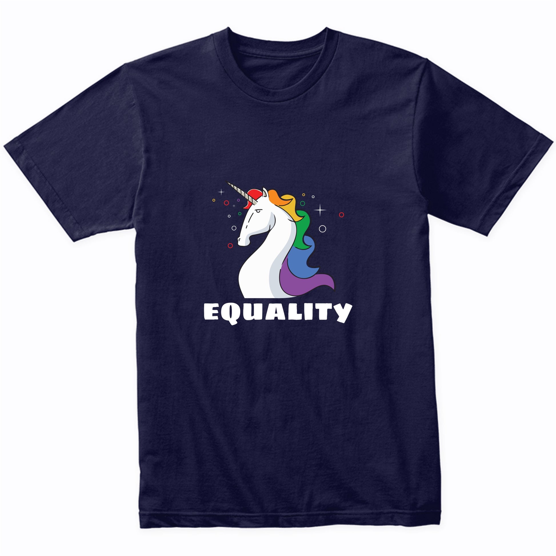 Equality LGBTQ Gay Pride Rainbow Unicorn T-Shirt
