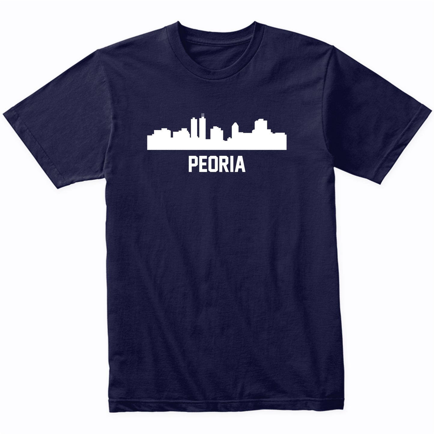 Peoria Illinois Skyline Cityscape T-Shirt