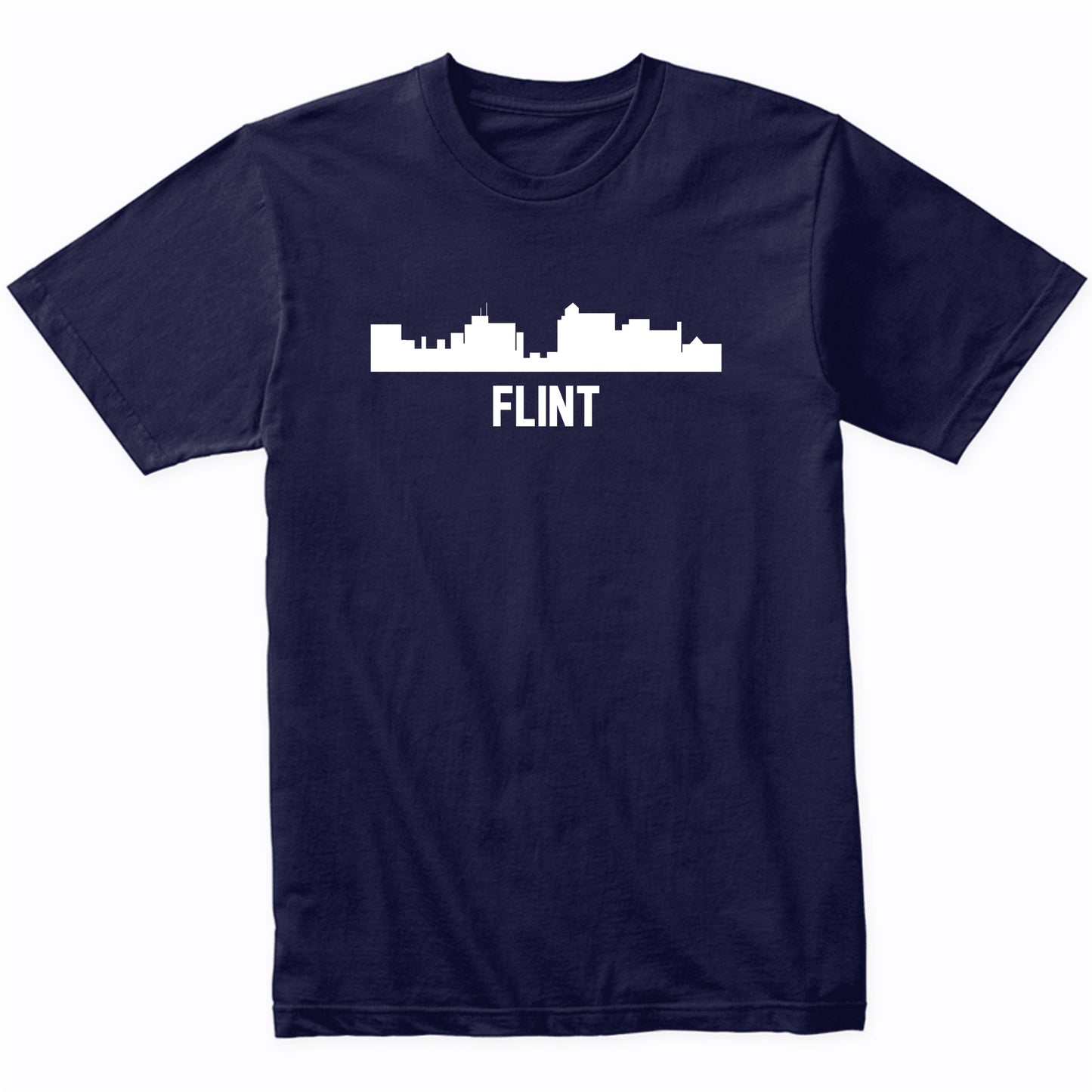 Flint Michigan Skyline Cityscape T-Shirt