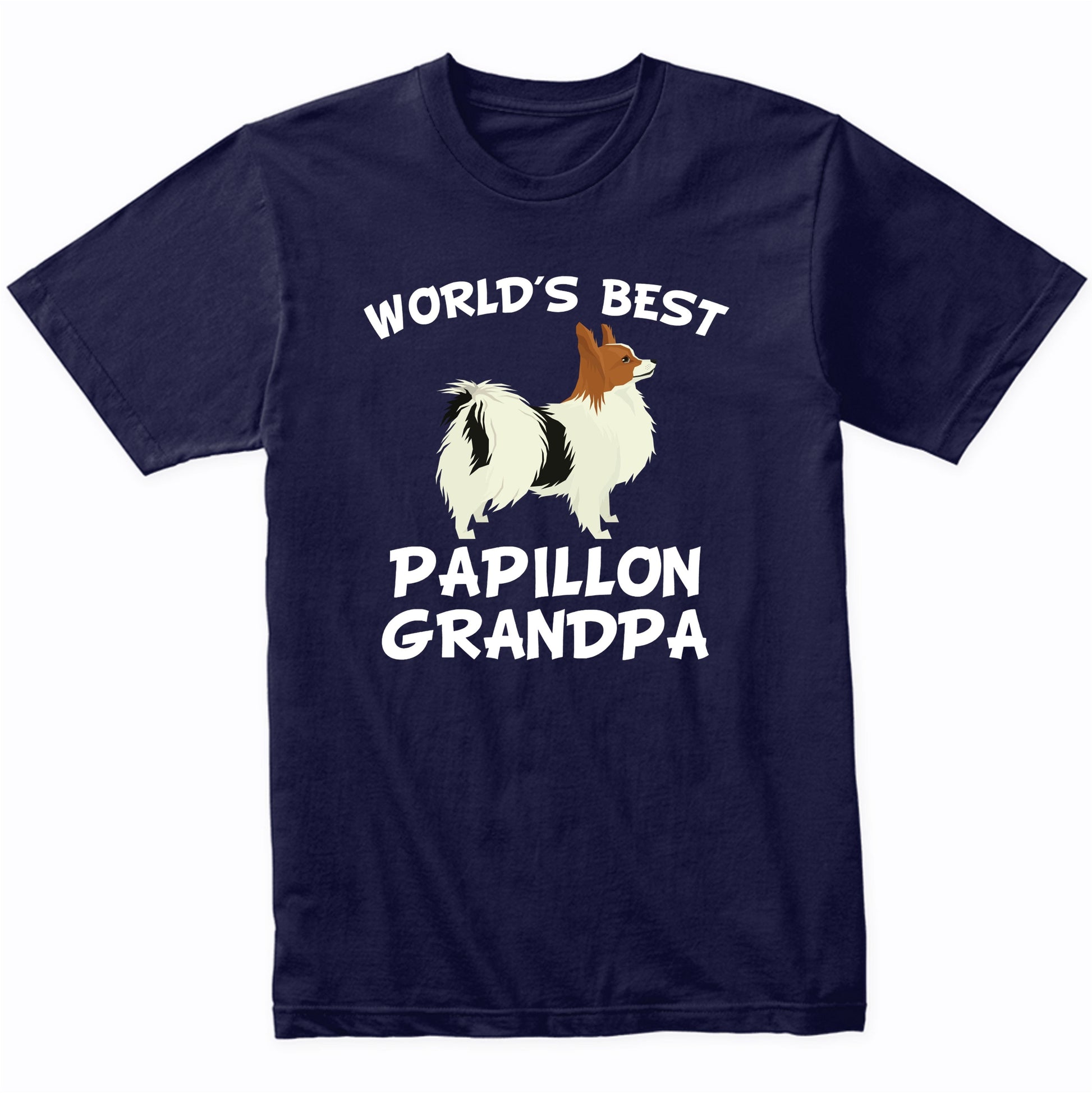 World's Best Papillon Grandpa Shirt