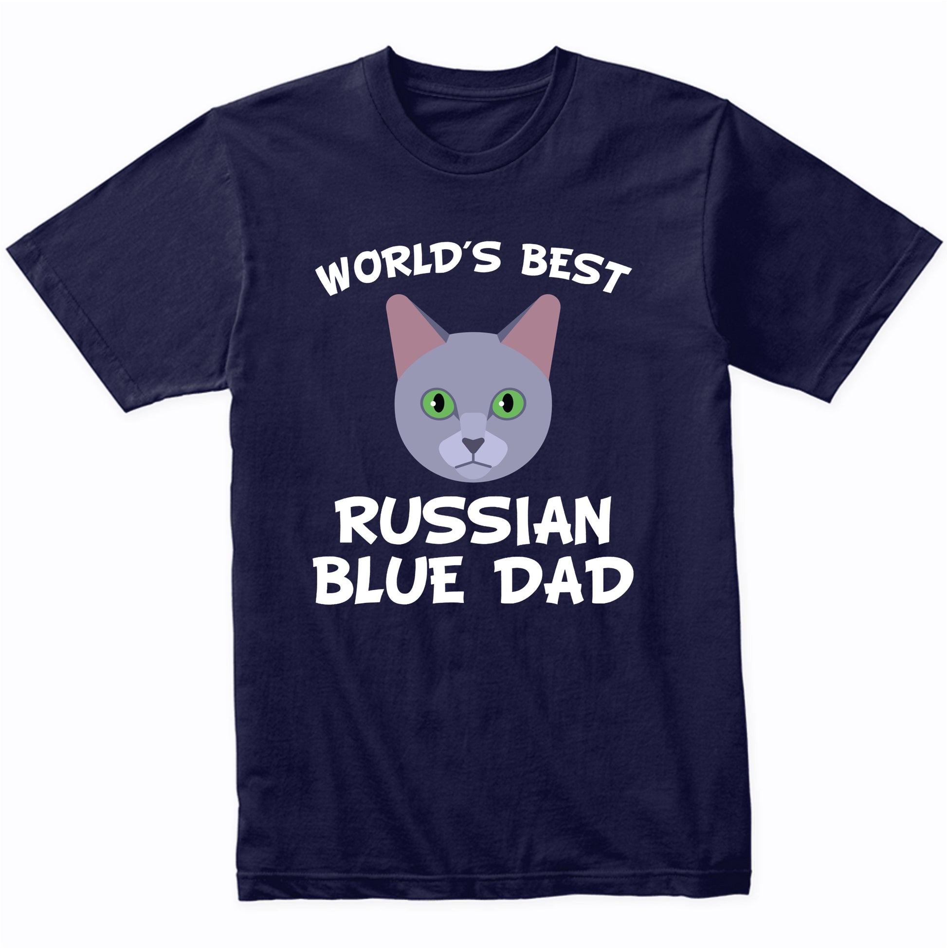 World's Best Russian Blue Dad Cat Owner T-Shirt