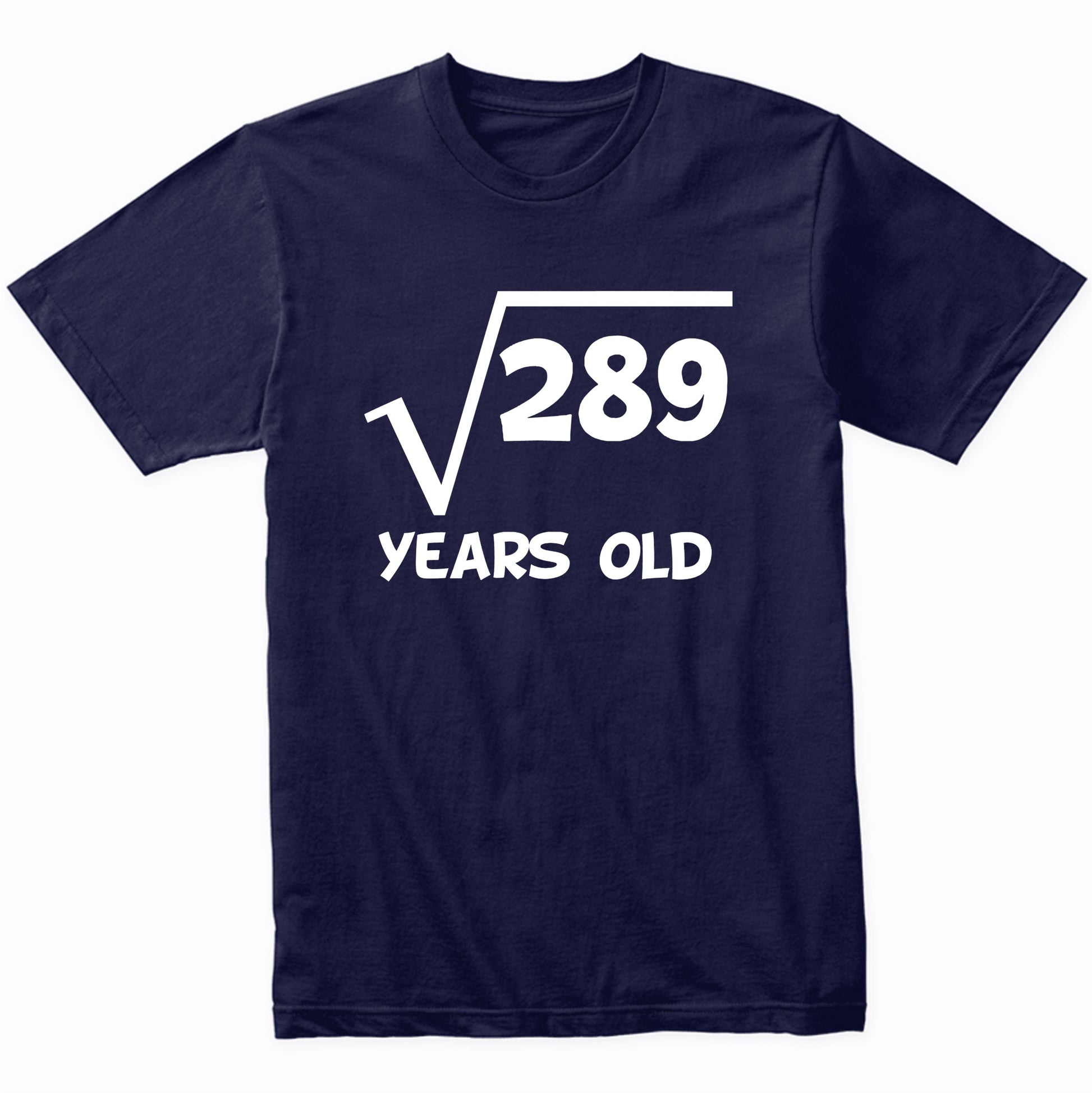 17th Birthday Shirt Square Root 17 Years Old Math T-Shirt