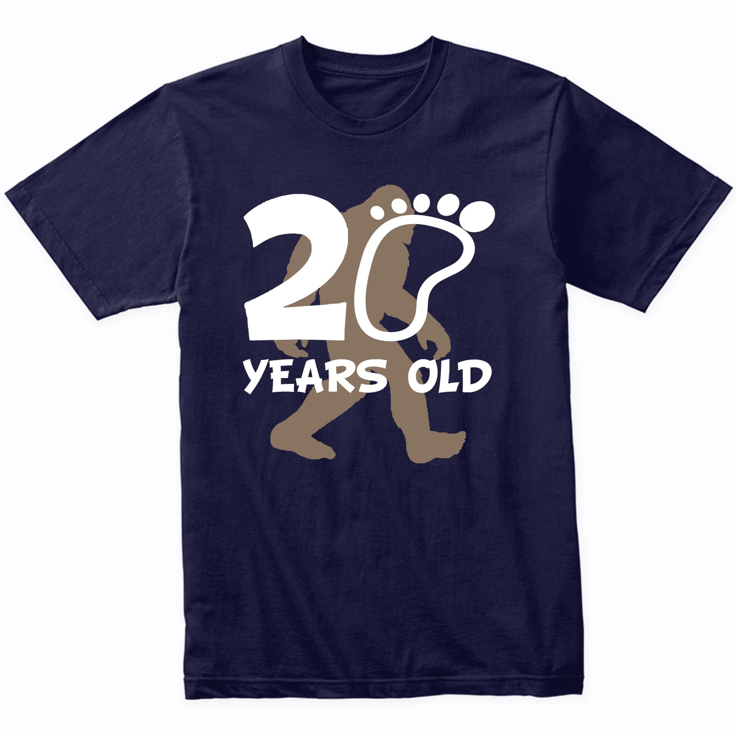 20th Birthday Bigfoot Shirt - 20 Years Old Sasquatch Shirt