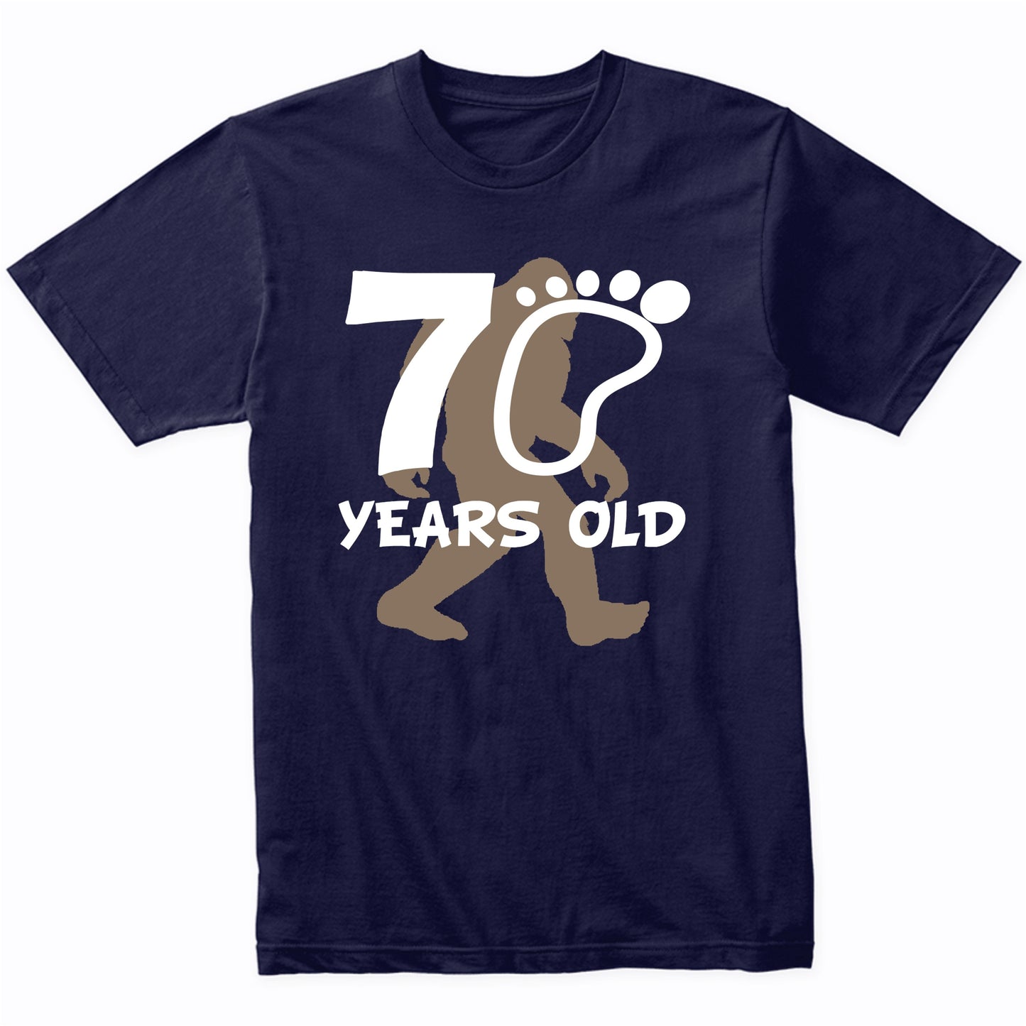 70th Birthday Bigfoot Shirt - 70 Years Old Sasquatch Shirt