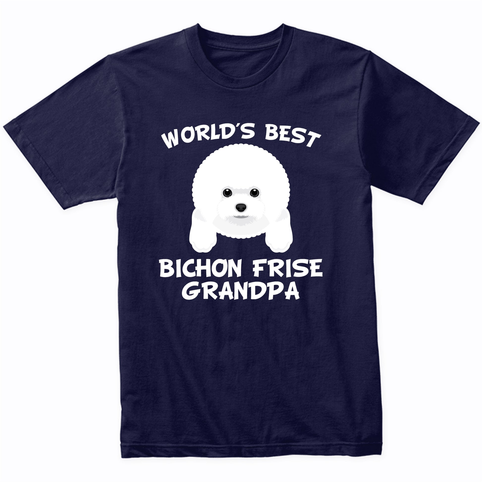 World's Best Bichon Frise Grandpa Dog Granddog T-Shirt