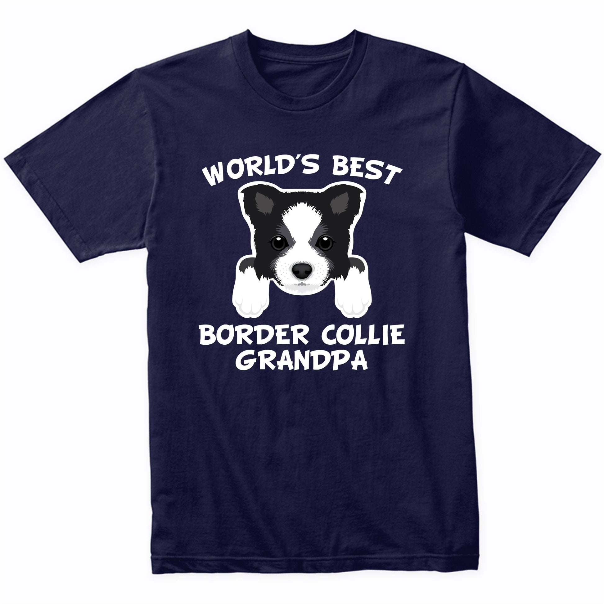 World's Best Border Collie Grandpa Dog Granddog T-Shirt