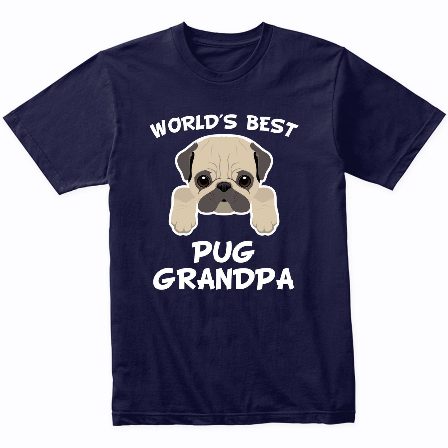 World's Best Pug Grandpa Dog Granddog T-Shirt