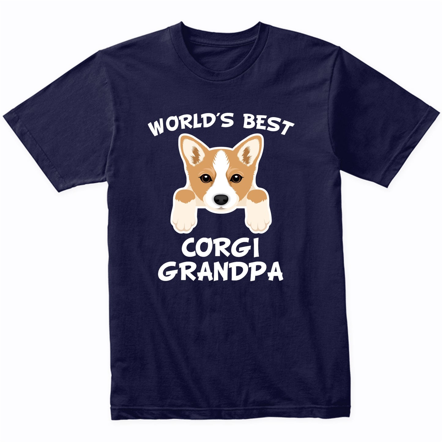 World's Best Corgi Grandpa Dog Granddog T-Shirt
