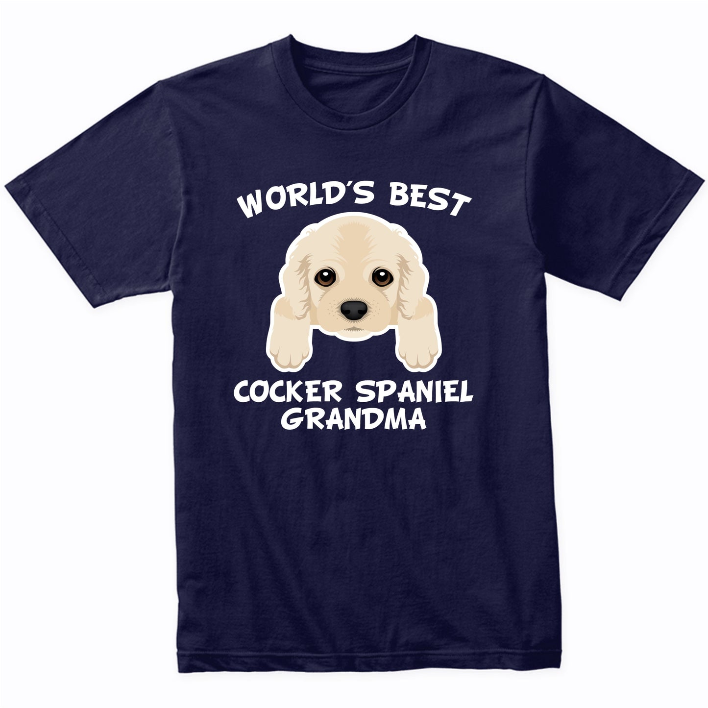 World's Best Cocker Spaniel Grandma Dog Granddog T-Shirt