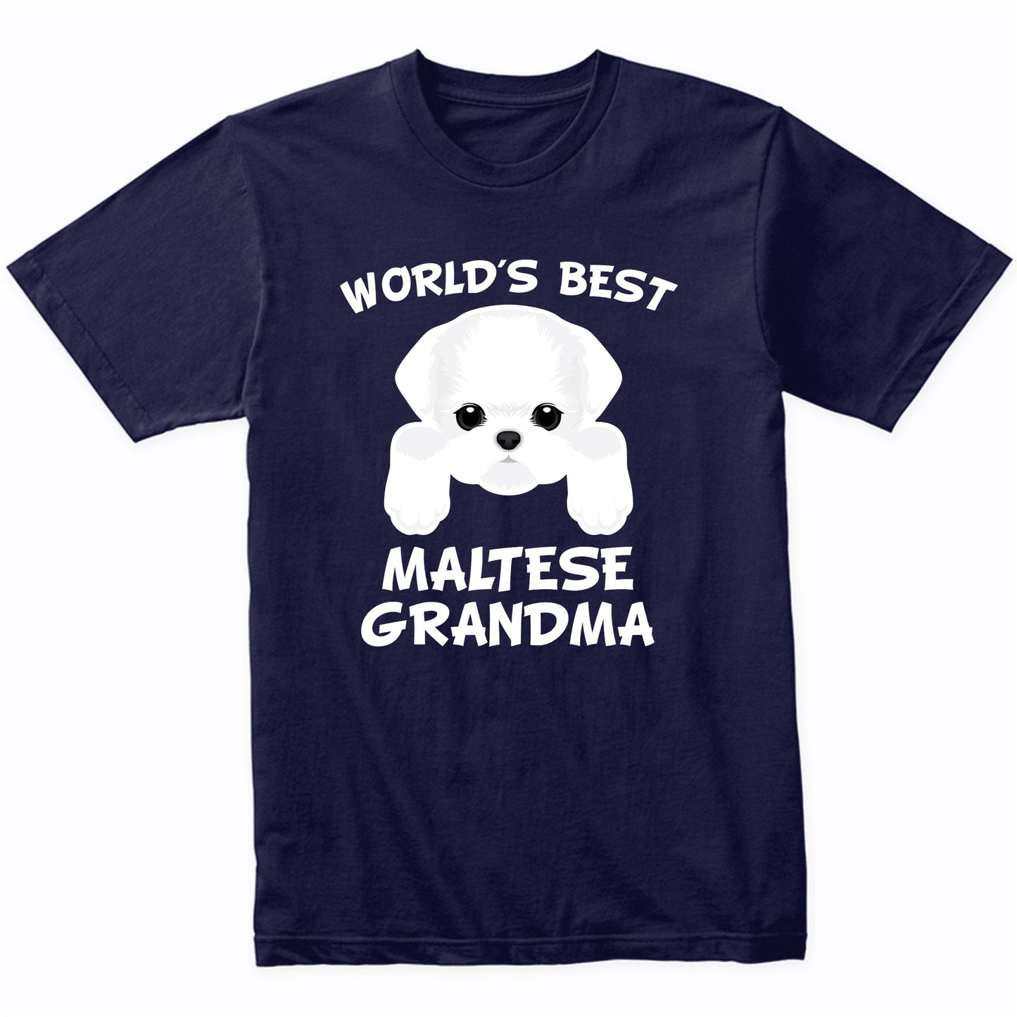 World's Best Maltese Grandma Dog Granddog T-Shirt