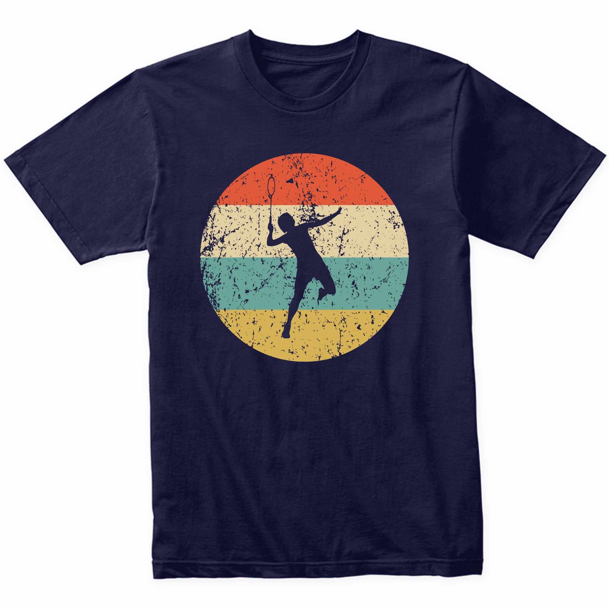 Badminton Shirt - Vintage Retro Badminton Player T-Shirt