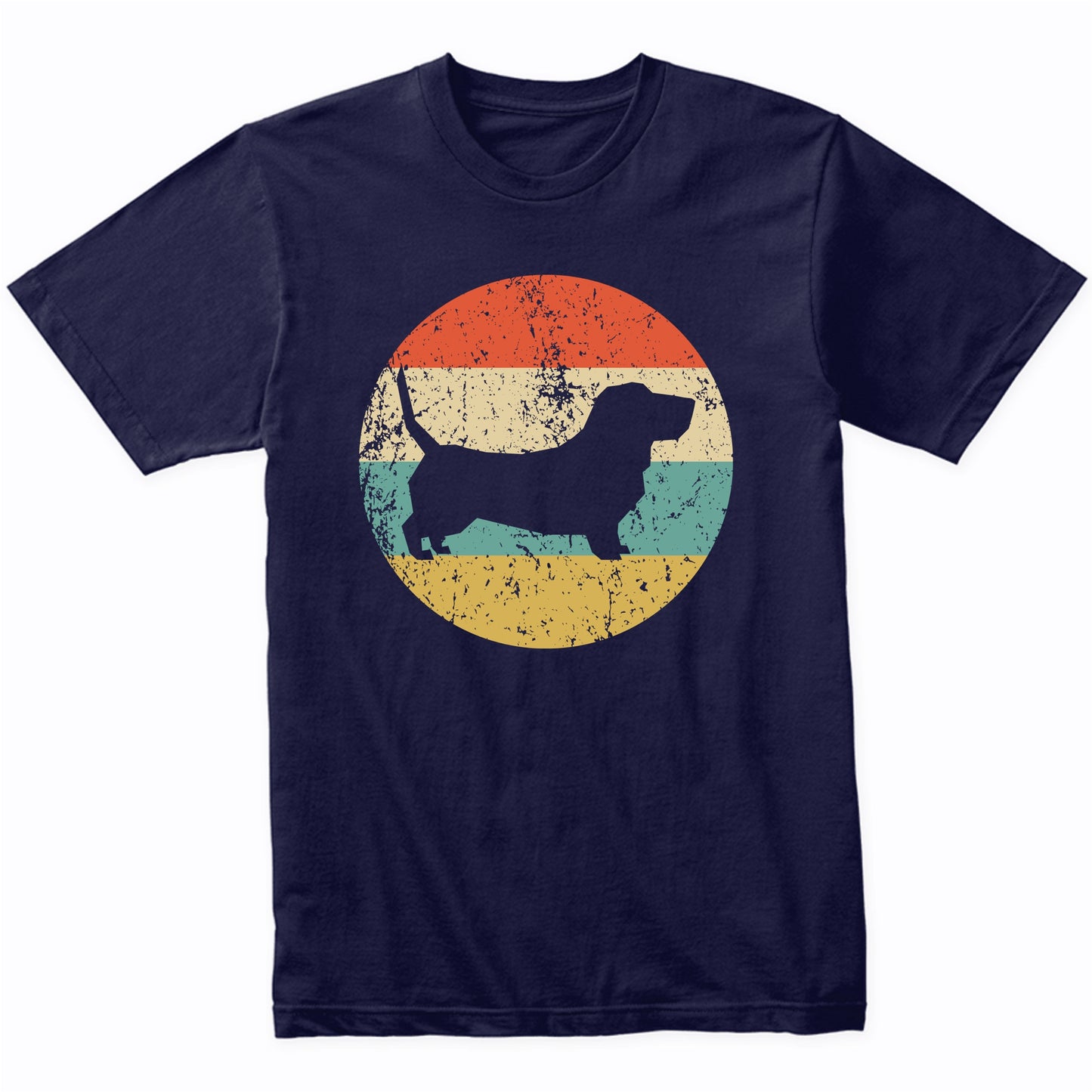 Basset Hound Shirt - Vintage Retro Basset Hound Dog T-Shirt